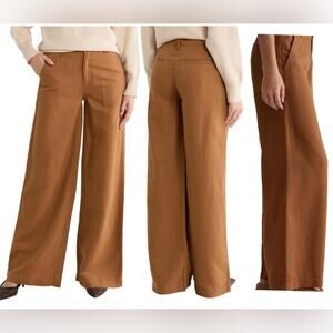 Adriano Goldschmied AG Stella Low Slung Palazzo Pants Wide Leg Trousers Linen 24
